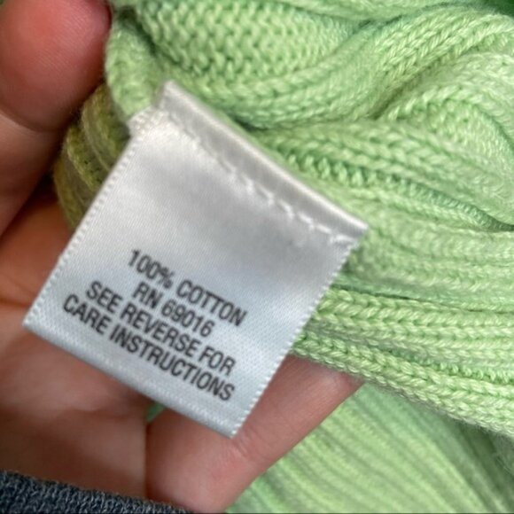 Green sweater Y2K style Sz Petite‎ large - Picture 5 of 8